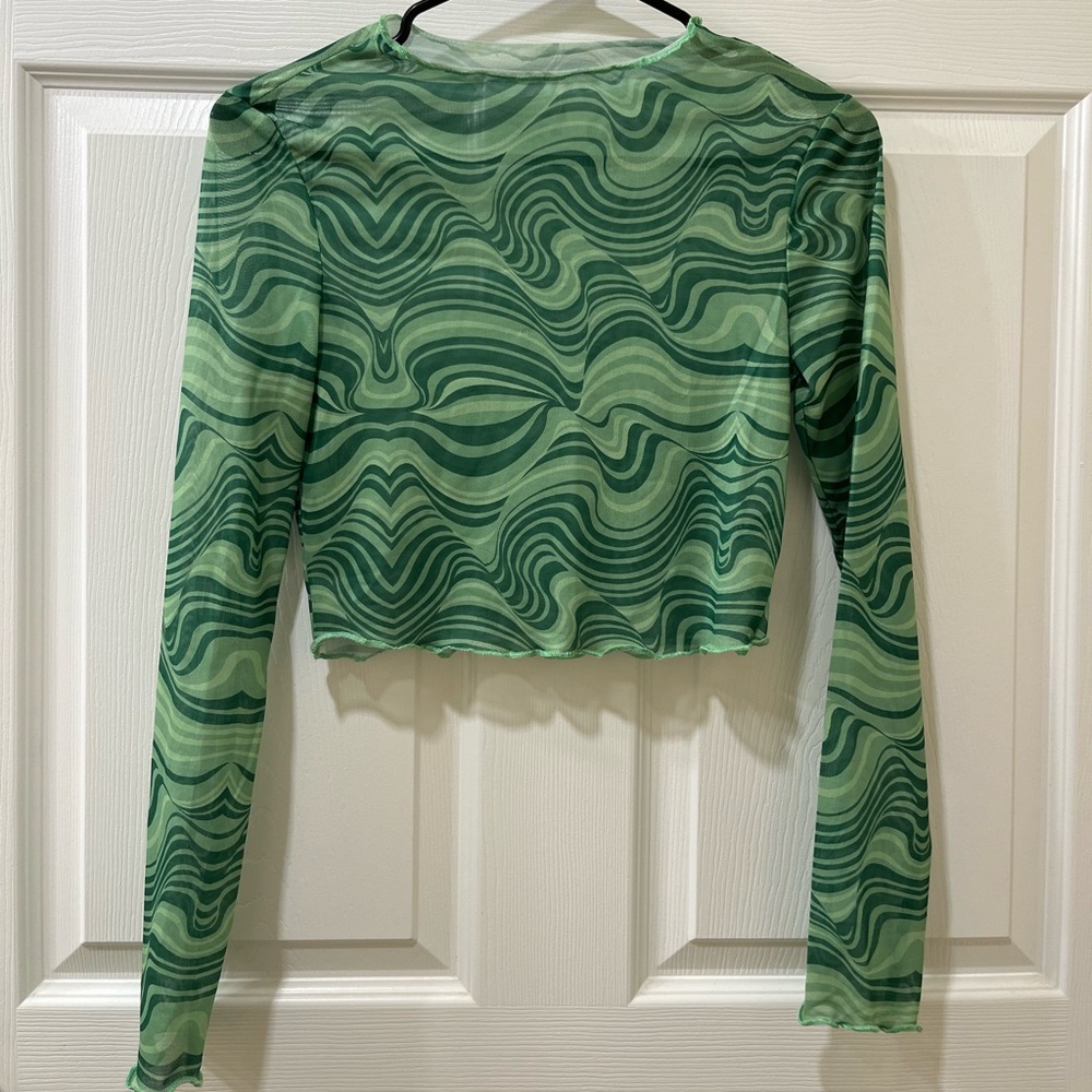 Mesh Long Sleeve Top